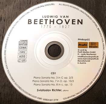 12CD/Set di cofanetti Ludwig van Beethoven: Sviatoslav Richter Plays Beethoven