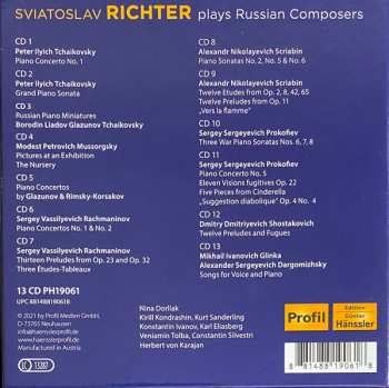 13CD/Set di cofanetti Sviatoslav Richter: Sviatoslav Richter Plays Russian Composers