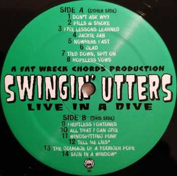 2LP Swingin' Utters: Live In A Dive