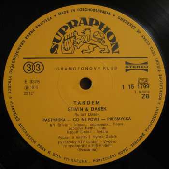 LP System Tandem Stivín & Dašek: Koncert V Lublani