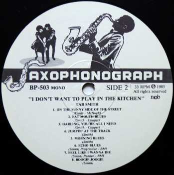 LP Tab Smith Orchestra: I Don't Want To Play In The Kitchen