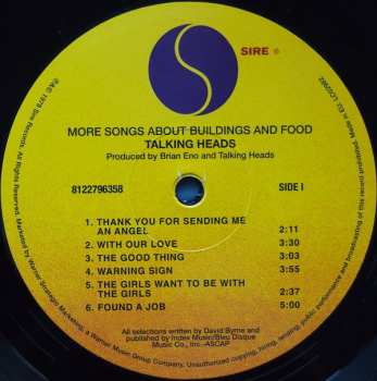 LP Talking Heads: More Songs About Buildings And Food