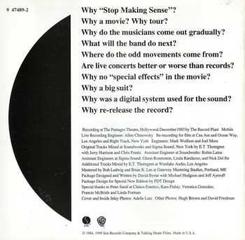 CD Talking Heads: Stop Making Sense