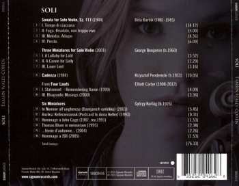 CD Tamsin Waley-Cohen: SOLI: Works For Solo Violin By Bartók, Penderecki, Benjamin, Carter And Kurtág