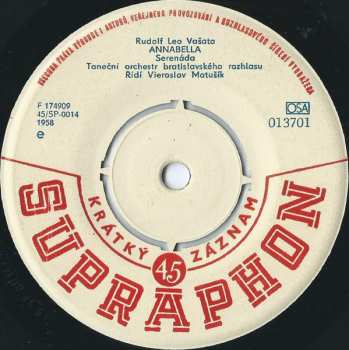 SP Czechoslovak Radio Dance Orchestra Bratislava: Mexicanola / Annabella