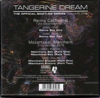 4CD/Set di cofanetti Tangerine Dream: The Official Bootleg Series Volume One