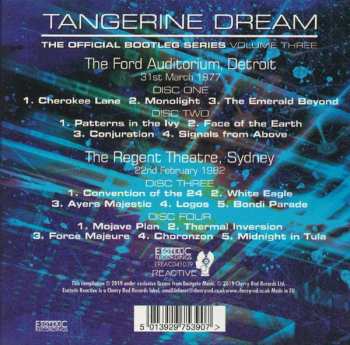 4CD/Set di cofanetti Tangerine Dream: The Official Bootleg Series Volume Three