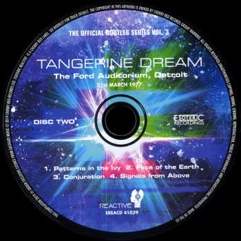 4CD/Set di cofanetti Tangerine Dream: The Official Bootleg Series Volume Three