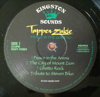 LP Tapper Zukie: Peace In The Ghetto