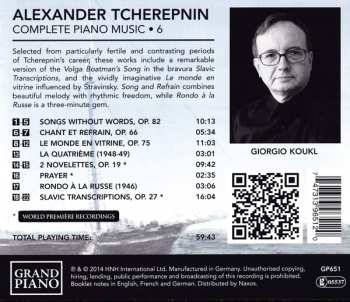 CD Giorgio Koukl: Complete Piano Music • 6