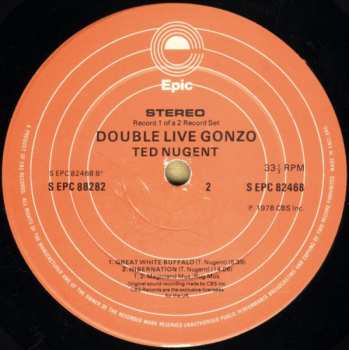 2LP Ted Nugent: Double Live Gonzo!