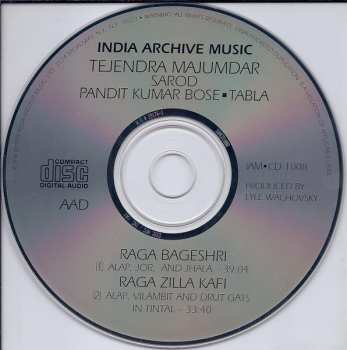 CD Tejendra Majumdar: Raga Bageshri / Raga Zilla Kafi