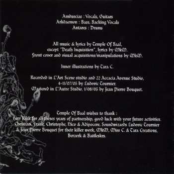 CD Temple Of Baal: Traitors To Mankind