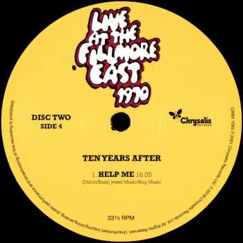 3LP Ten Years After: Live At The Fillmore East 