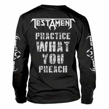 Merce Testament: Tričko S Dlouhým Rukávem Practice What You Preach S