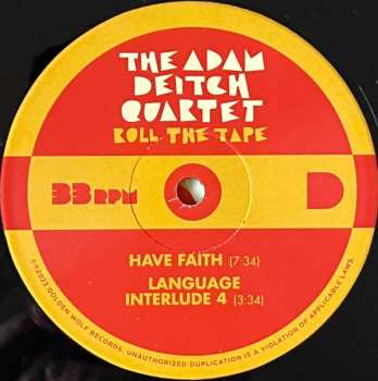 2LP The Adam Deitch Quartet: Roll The Tape