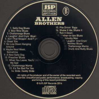 4CD/Set di cofanetti The Allen Brothers: The Allen Brothers With Other Country Brother Acts