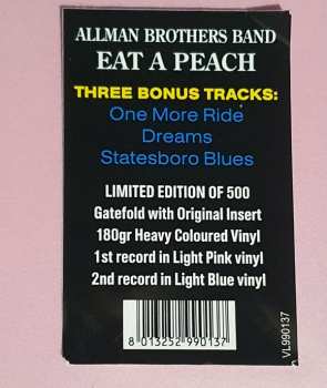 2LP The Allman Brothers Band: Eat A Peach LTD | CLR
