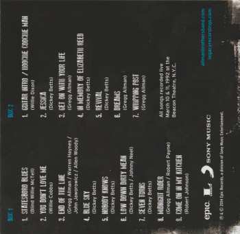 2CD The Allman Brothers Band: Play All Night: Live At The Beacon Theatre 1992 