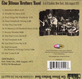 CD The Allman Brothers Band: A & R Studios: New York, 26th August 1971