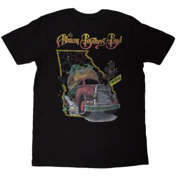 Merce The Allman Brothers Band: The Allman Brothers Band Unisex T-shirt: Road Goes On (black) (back Print) (small) S