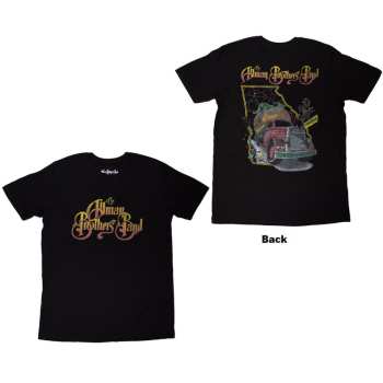 Merce The Allman Brothers Band: The Allman Brothers Band Unisex T-shirt: Road Goes On (black) (back Print) (small) S