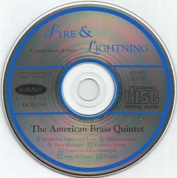 CD American Brass Quintet: Fyre & Lightning (Consort Music Of 1600)
