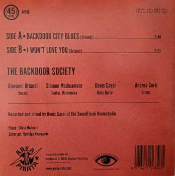 SP The Backdoor Society: Backdoor City Blues / I Won't Love You