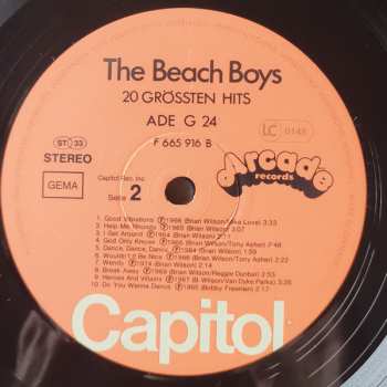 LP The Beach Boys: 20 Grössten Hits