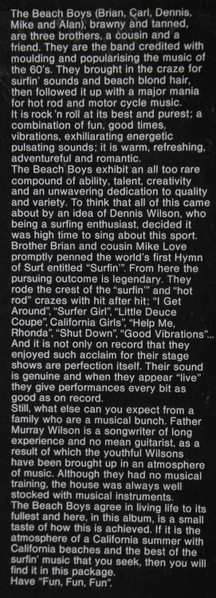 2LP The Beach Boys: The Best Of The Beach Boys