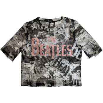 Merch The Beatles: Donne Crop Top All Over Print & Drop T Logo The Beatles
