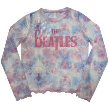 Merce The Beatles: The Beatles Ladies Long Sleeve T-shirt: Drop T Logo (mesh) (x-small) XS