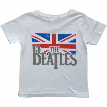 Merce The Beatles: Dětské Tričko Logo The Beatles & Vintage Flag  11-12 let