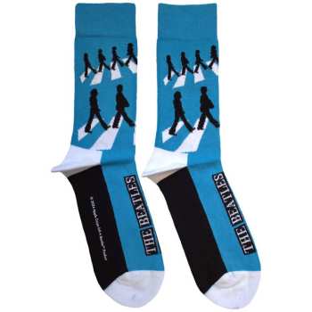 Merce The Beatles: The Beatles Unisex Ankle Socks: Abbey Road Silhouettes Repeat (blue) (uk Size 4 - 7) 36 - 42
