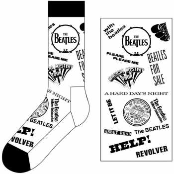Merch The Beatles: Calzini alla caviglia Albums Monochrome 