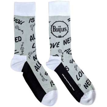 Merce The Beatles: The Beatles Unisex Ankle Socks: Aynil & Drum (grey) (uk Size 4 - 7) 36 - 42