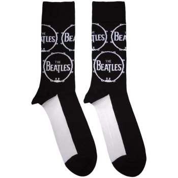 Merce The Beatles: The Beatles Unisex Ankle Socks: Drum Logo Repeat