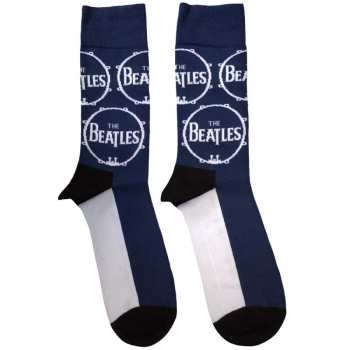 Merce The Beatles: The Beatles Unisex Ankle Socks: Drum Logo Repeat