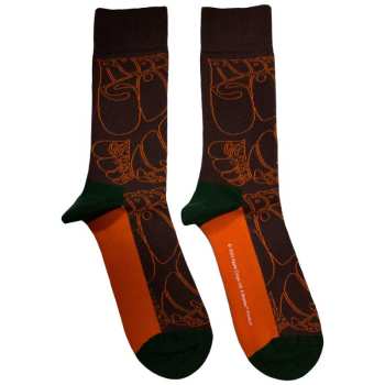 Merce The Beatles: The Beatles Unisex Ankle Socks: Rubber Soul Text Outlines Repeat (uk Size 7 - 11) 42 - 47