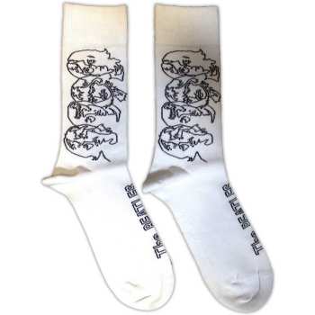 Merce The Beatles: The Beatles Unisex Ankle Socks: White Album Faces Outlines (uk Size 7 - 11) 42 - 47
