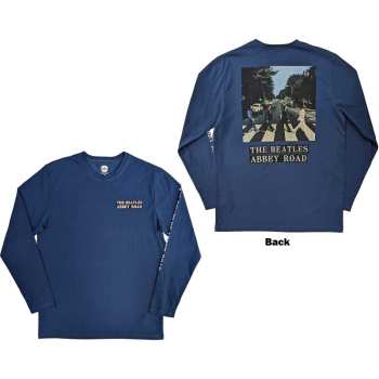 Merce The Beatles: The Beatles Unisex Long Sleeve T-shirt: Abbey Road (back & Sleeve Print) (small) S