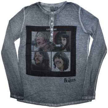 Merce The Beatles: The Beatles Unisex Long Sleeve T-shirt: Let It Be Stone Wash (medium) M