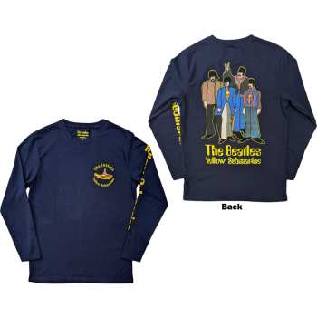 Merce The Beatles: The Beatles Unisex Long Sleeve T-shirt: Yellow Submarine Band (back & Sleeve Print) (small) S