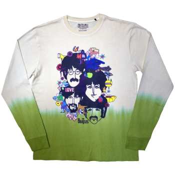 Merce The Beatles: The Beatles Unisex Long Sleeve T-shirt: Yellow Submarine Heads Collage (wash Collection) (small) S