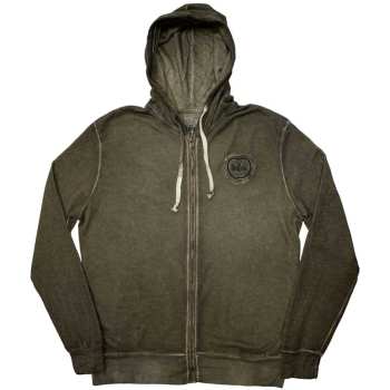 Merce The Beatles: The Beatles Unisex Zipped Hoodie: Apple Logo Stone Wash (small) S