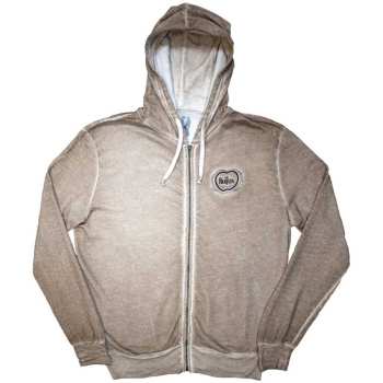Merce The Beatles: The Beatles Unisex Zipped Hoodie: Apple Logo Stone Wash (x-small) XS