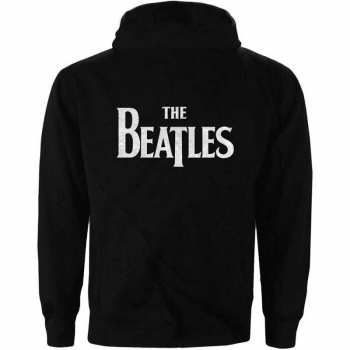 Merce The Beatles: The Beatles Unisex Zipped Hoodie: Drop T Logo (back Print) (x-small) XS