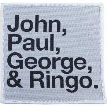 Merch The Beatles: Applicazione John, Paul, George, Ringo Black On White