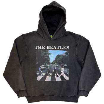 Merch The Beatles: Stone Wash Felpa Abbey Road & Logo The Beatles