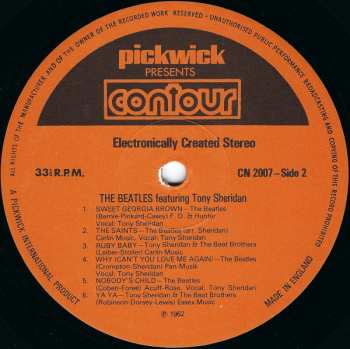 LP Various: The Beatles Featuring Tony Sheridan